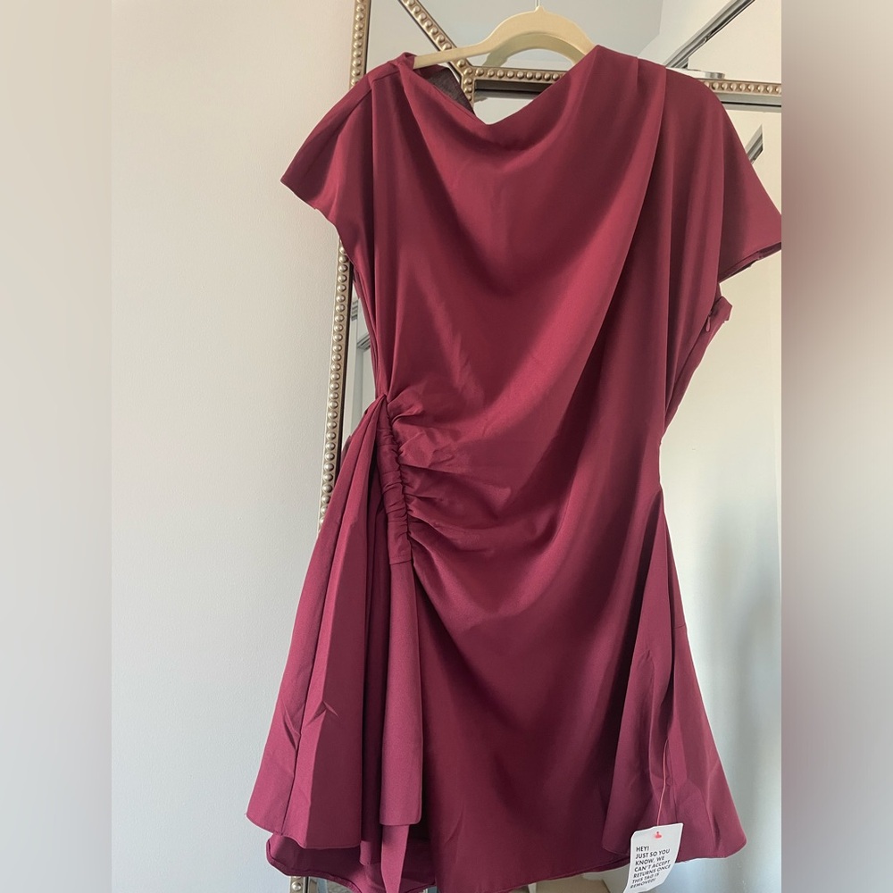 ASOS DESIGN dropped shoulder twist detail mini dress